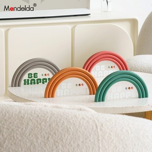 优选WOZOOM桌面摆件家居饰品房间装 饰品电视柜入户玄关彩虹ins风