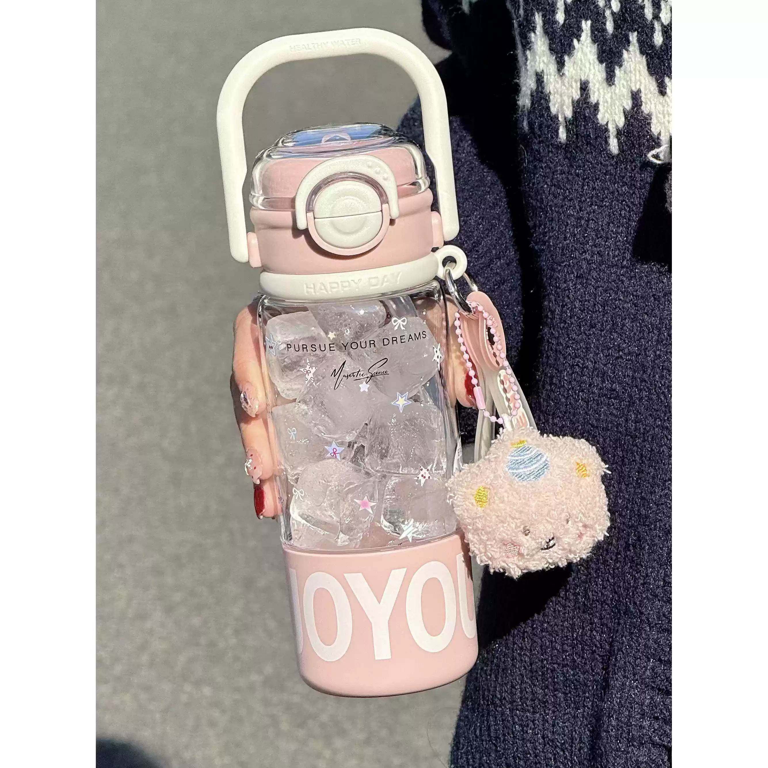 可爱女生高颜值带杯盖TRITAN夏季