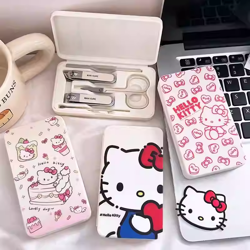 helloKitty猫指甲刀挖耳勺剪刀套装女生高颜值指甲钳可爱外出便携