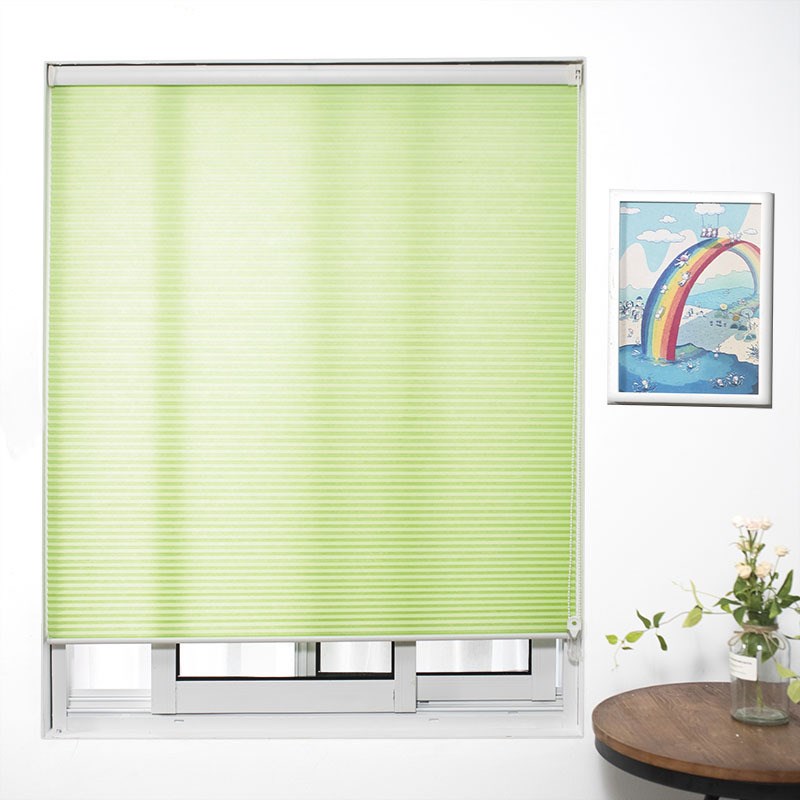 免打孔百叶窗帘拉珠蜂巢帘办公室客厅卧室隔热遮光电动升降卷