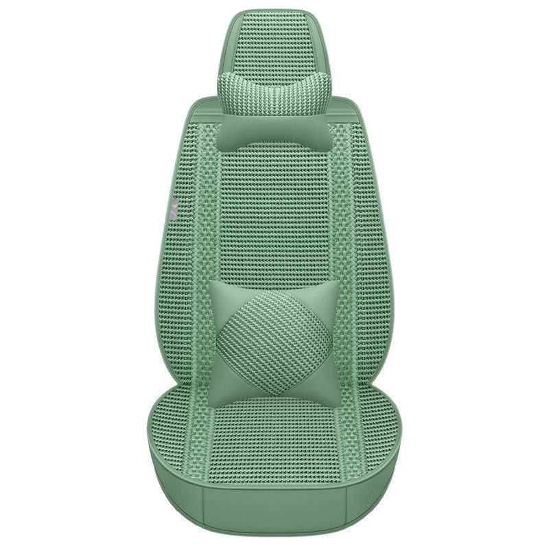 汽车坐垫新款四季通用座垫全包围夏季手编冰丝车垫子夏天专用座套