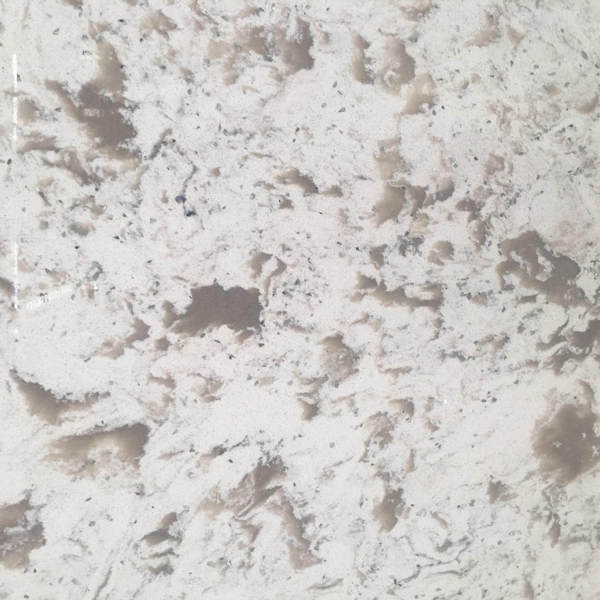 厂家调色定制人造石英石石材洗手台银河白花纹板厨房台面岛台地板