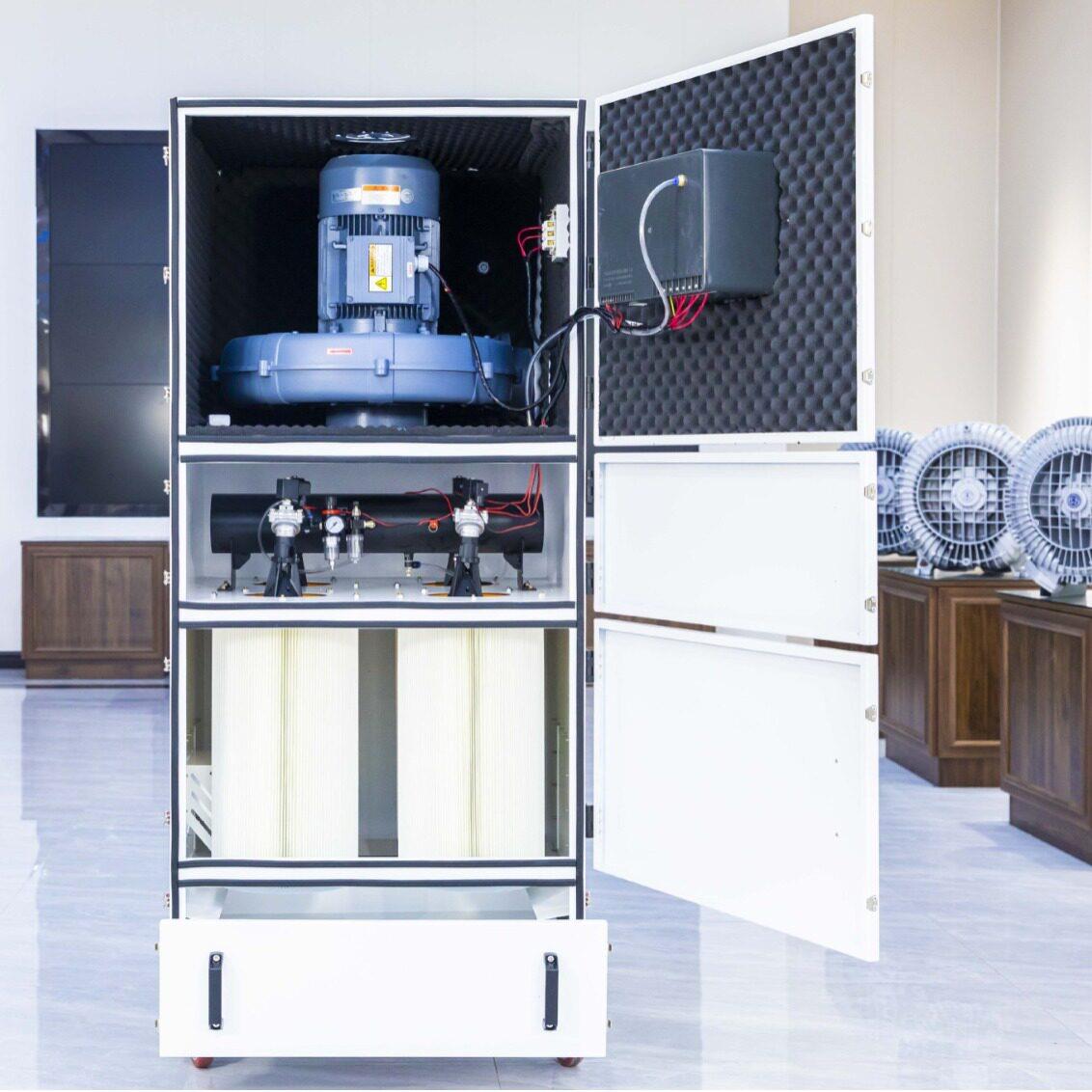 粉尘吸尘器0.75KW 220V含软管工业磨床粉尘吸尘器抛光打磨集尘机