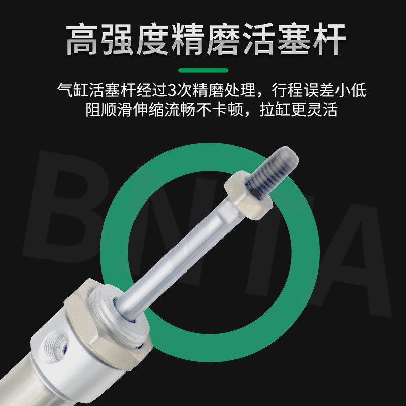 亚德客不锈钢迷你气缸MA16X25X50X75X100X125X150X175SCA带磁现货