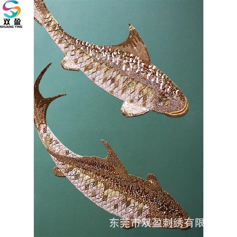 2024硬包背景墙珠片珠子电视客厅床头新工艺珠绣硬软包中式特种绣