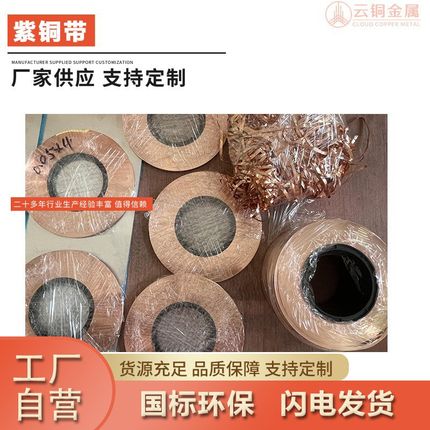 变压器电缆箱接地C1100 铜带 紫铜带  T2T3镀锡导电0.2-3.5mm无氧