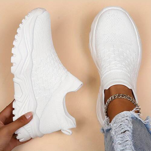 Women's Lightweight Slip On Sneakers Breathable Casual跨境