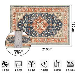 复古卧室客厅满铺地毯家用短毛绒水洗底地毯垫加厚防滑吸水脚垫子