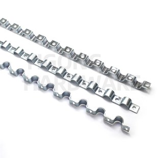 不锈钢波浪式仪表管排卡镀锌单联卡14成排管卡气源管排卡导压管卡