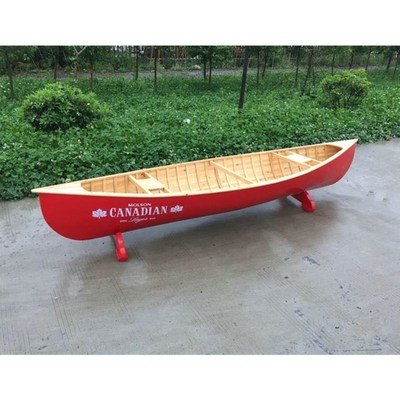 景观装饰公园花船木质手划船供应两头尖木船尖头小木船