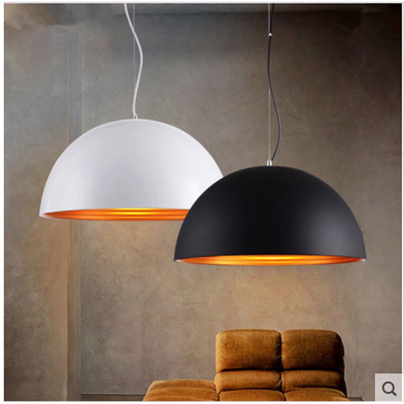 优选简约现代双层铝材半圆吊灯餐厅卧室创意个性艺术咖啡厅吧台锅