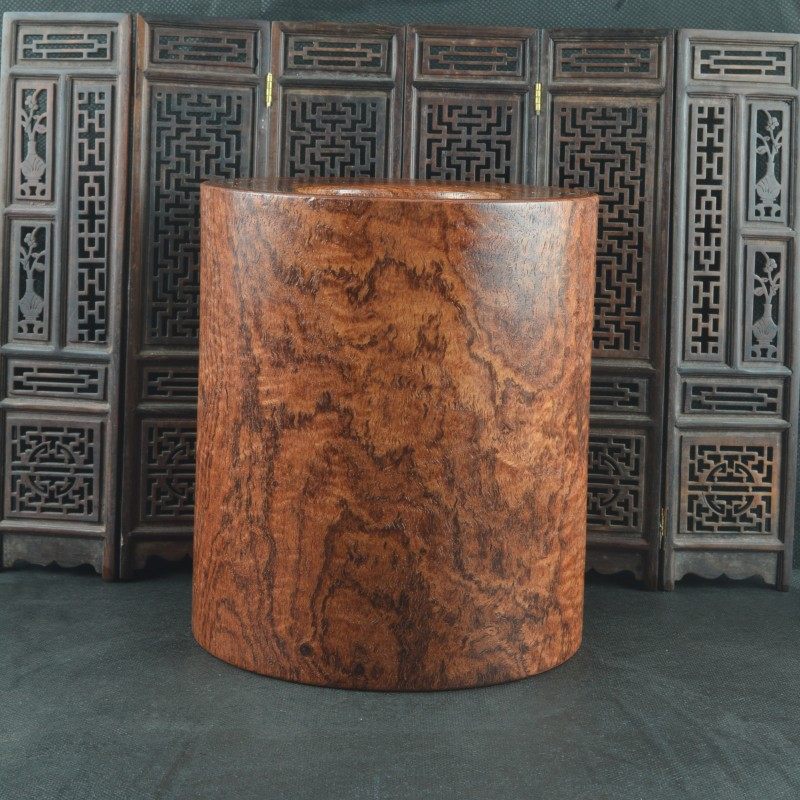 优选红木笔筒缅甸花梨木文房家居学业办公桌实木书房装饰工艺品木