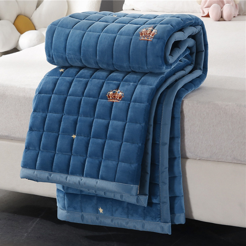 优选冬天加厚a类宝宝绒床垫软垫家用1.8x2.0牛奶珊瑚绒保暖床铺垫