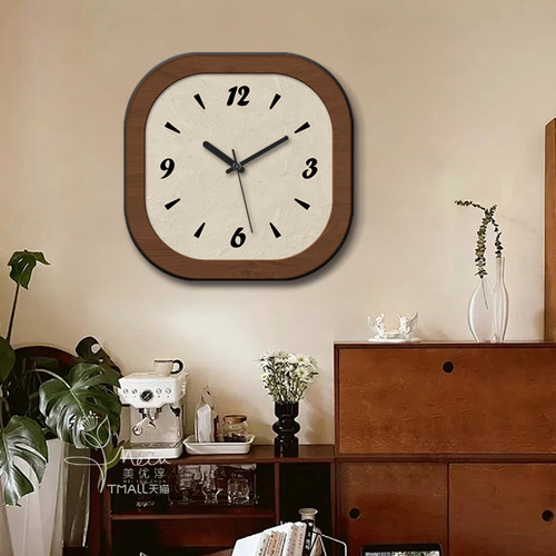 优选法式中古风客厅时钟挂墙简约现代家用复古餐厅装饰挂钟艺术钟