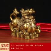 优选纯黄铜貔貅摆件一对招财旺财貔貅客厅办公室家用铜制圣运谛听