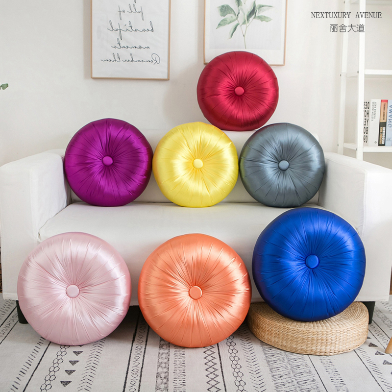 优选45cm粉色酒店别墅软装家用欧式沙发南瓜圆形抱枕靠垫可爱车内