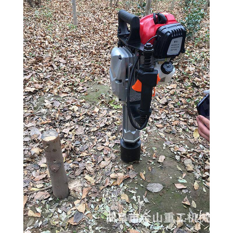 小型汽油方管栽桩机两冲程汽油打桩机多用途支架汽油打桩机