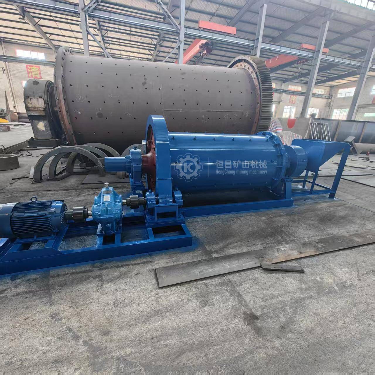 刚果(金)金矿900*1800湿式磨机 江西溢流型卧式滚筒1吨现货