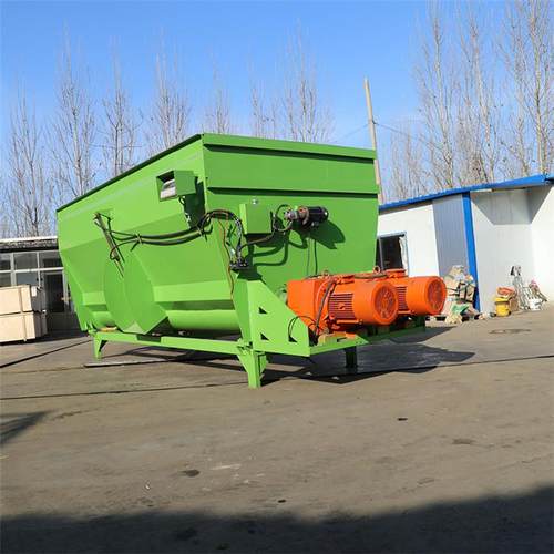 卧式草料粉碎搅草机养殖场饲料混合拌草机干湿两用青储tmr搅拌机