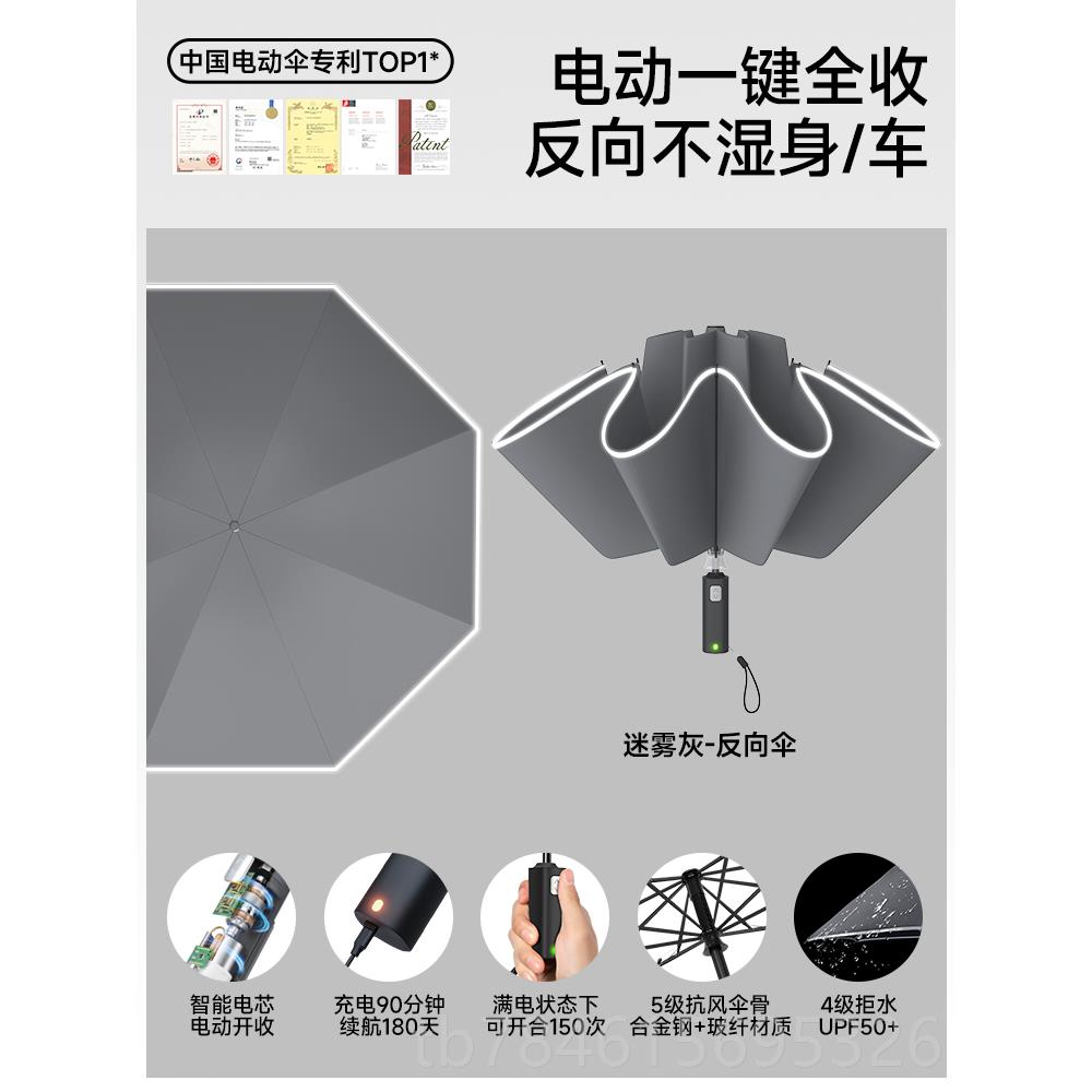 新款日全折时智能电雨动一键全自动收伞伞简约商务男士高端礼品叠图片