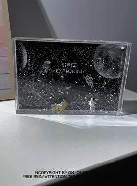 “我去宇宙摘星星给你”浪漫宇航员流体摆件创意走心节日生日礼物