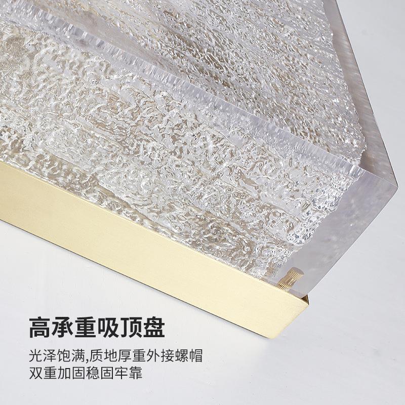 意式极简全铜轻奢客厅吸顶灯后现代简约大气别墅主卧室长方形灯具