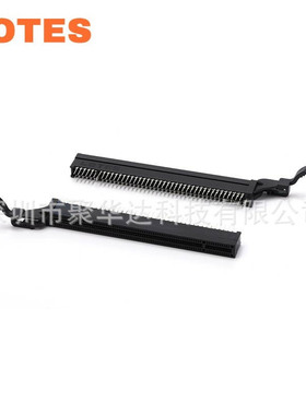 LOTES AAA-PCI-211连接器 PCIE显卡接口16X 164PIN 全黑色单边耳
