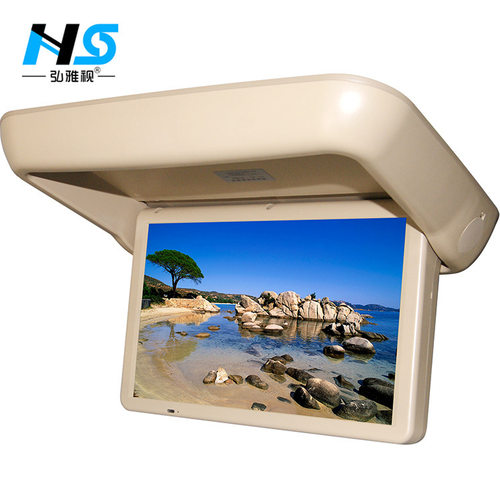 厂家19寸电动屏带包围12V/24/220V 抬头吸顶电视AV/HDMI/VGA/USB