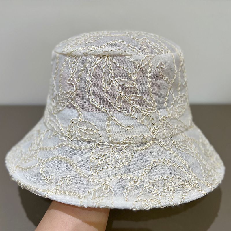 亮片网纱渔夫帽子女显脸小