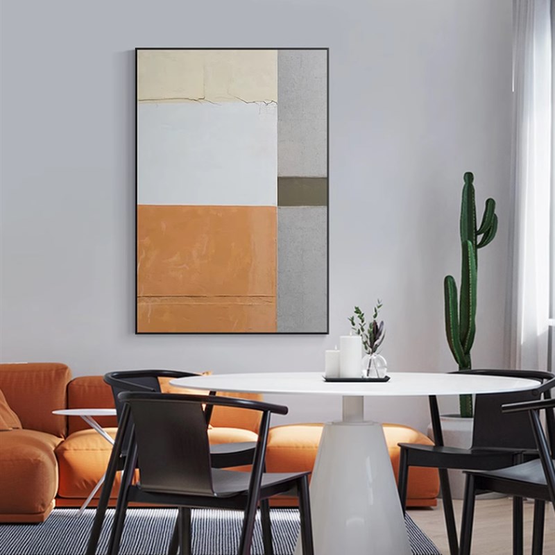 精品XD手绘油画玄关立体肌理挂画沙发大厅设计师客厅装饰画橙色酒图片