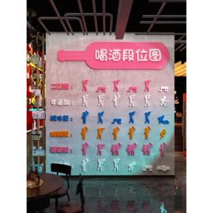 酒吧装饰品场景布置小馆烧烤店墙面创意网红打卡拍照区段位图氛围