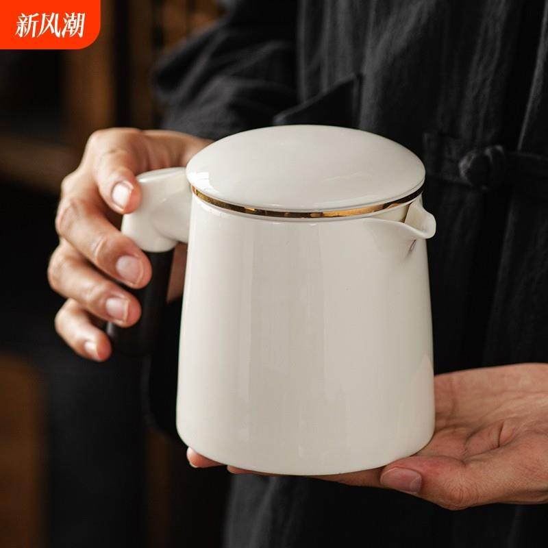 羊脂玉白瓷大号茶壶茶水分离茶具茶杯套装陶瓷家用泡茶器一壶高温,餐饮具,茶壶,淘宝优惠券,粉丝福利购,淘宝优惠卷