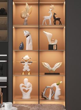 高端大气客厅酒柜摆件创意家居电视柜两侧红酒架餐边柜工艺装饰品