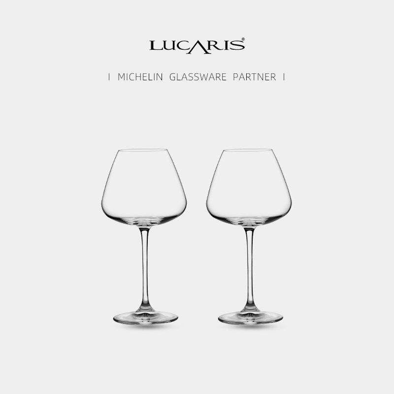Lucaris进口勃艮第水晶红酒杯高脚杯套装葡萄酒杯家用轻奢6只装