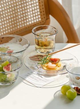 YYUN/昀 彩色水杯玻璃杯手工杯子甜品碗水果沙拉碗牛奶燕麦早餐碗