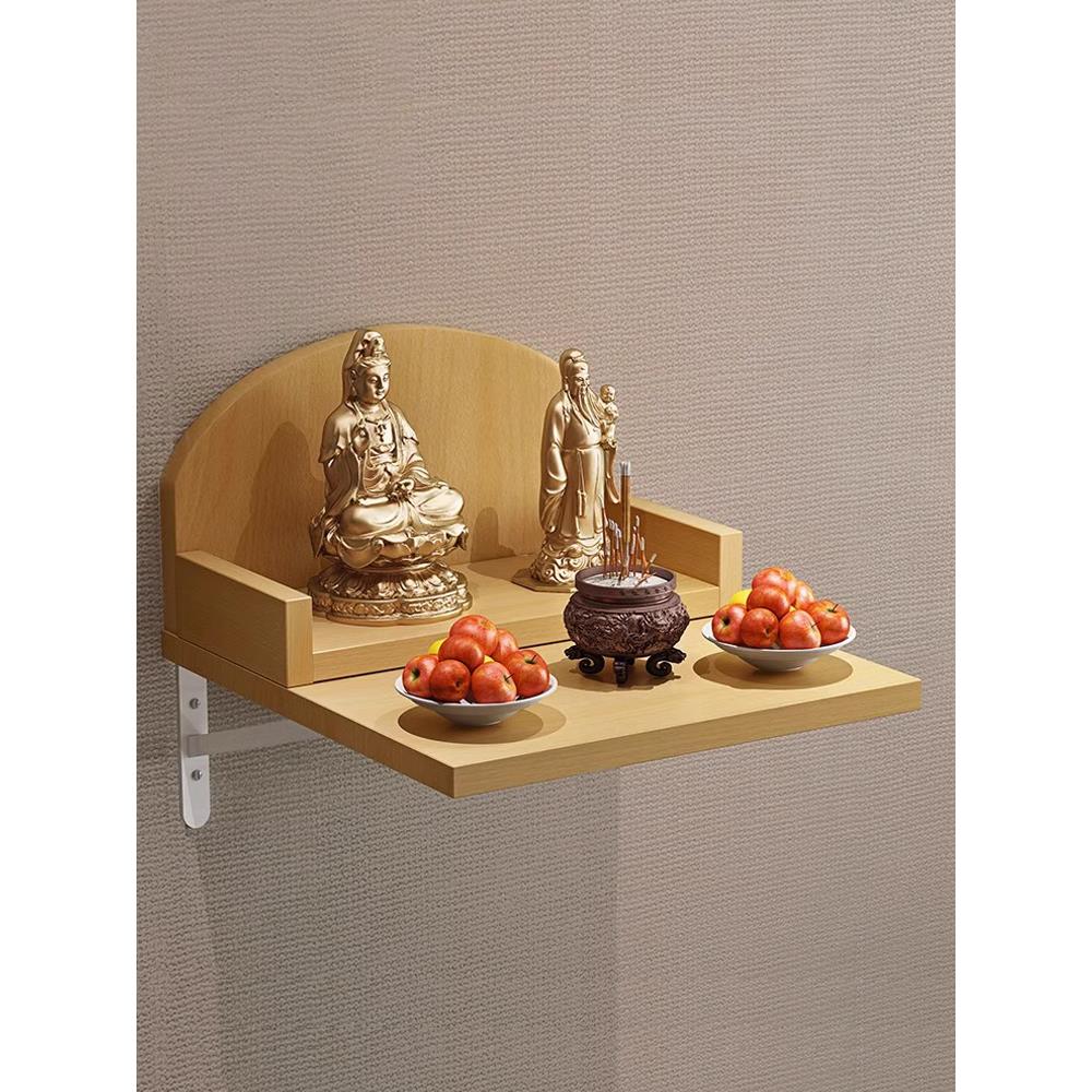 神龛佛龛壁挂供奉台现代简约关公财神爷牌位架子墙壁挂式吊柜