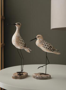 地中海覆古立体海鸥海鸟儿童房样板房电视柜简约家居酒柜装饰摆件