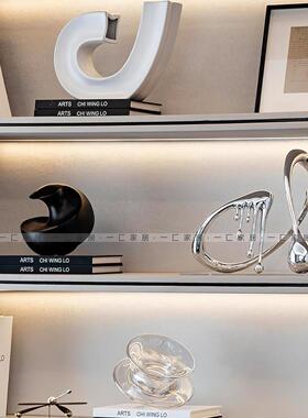 一匚 现代欧式水滴陀螺音符摆件 样板间售楼处书房电视柜装饰品