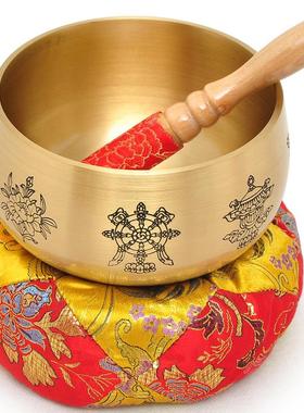 佛音钵手工佛音碗响铜瑜伽冥想颂钵铜磬钵盂铜钵纯铜