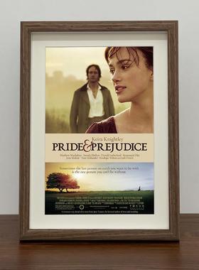 经典电影傲慢与偏见海报照片相框挂画摆台壁画书房文艺复古装饰画