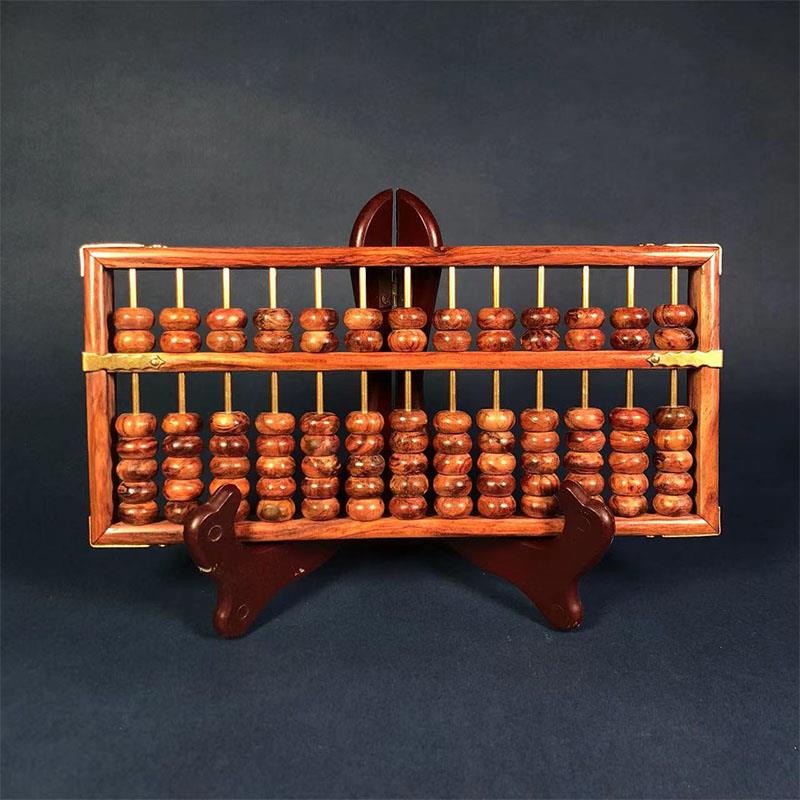 良木阁正宗海南黄花梨算盘纯手工实用书房办公室摆件海黄礼物礼品