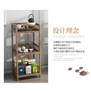 沙发边几茶边柜客厅小茶几茶水烧水壶置物架茶叶架茶水台角几桌子
