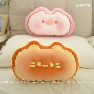 芝士毛绒玩具猫h咪抱枕少女心家居沙发靠枕床头靠垫午睡趴趴枕靠