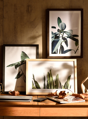 大尺寸原木色相框全开2开4k8kA3a2a4F画框木条 自己组装36寸60*90