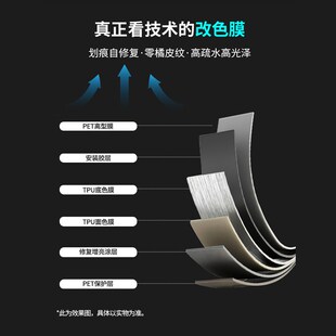 汽车改色膜TPU汽车贴纸水晶金属碳纤电镀全车膜防刮X蹭漆面保护膜