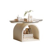 奶油风飘窗小边几榻榻米茶桌卧室阳台学习办公小矮U桌子炕桌三件