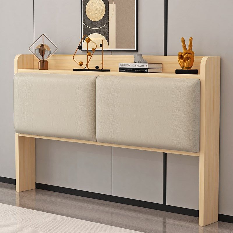 实木床头靠背板双人床头板榻榻米床头H单买简约款欧式软包床头定