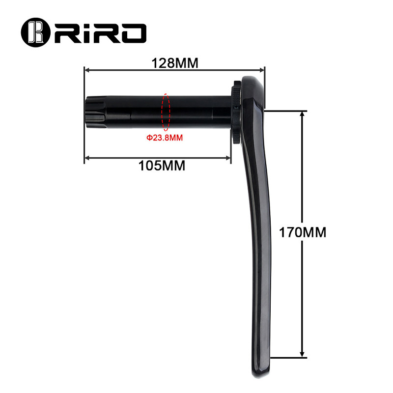 RIRO 全碳纤维曲柄公路自行车大齿盘单双盘GXP直装U式超轻功率计