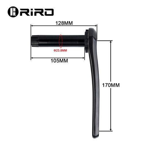 RIRO 全碳纤维曲柄公路自行车大齿盘单双盘GXP直装U式超轻功率计