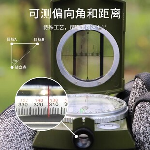 德国户外指南针高l精度定向越野专业指北针地质罗盘仪防水雾多功
